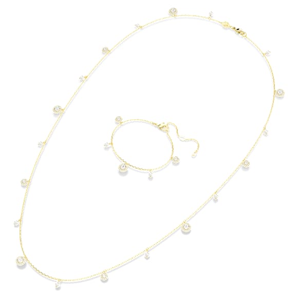 Collar Una Angelic, Perla de cristal, Talla redonda, Blanco, Baño tono oro - Swarovski, 5742380