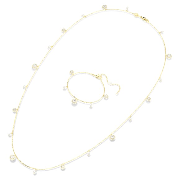 Una Angelic 네크리스, 크리스털 펄, 라운드 컷, 화이트, 18K 골드 피니시 - Swarovski, 5742380