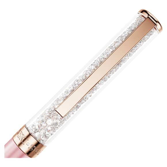 Stylo à bille Crystalline, Laqué rose, Finition or rose - Swarovski, 5742460