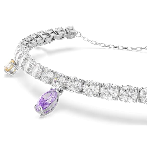 Náramek Ariana Grande x Swarovski, Různé výbrusy, Vícebarevný, Pokoveno rhodiem - Swarovski, 5742463