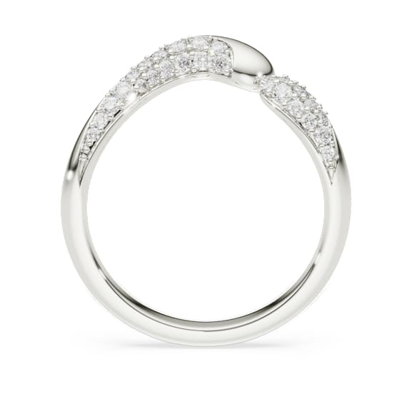Ανοιχτό δαχτυλίδι Swarovski Classica, Στρογγυλή κοπή, Λευκό, Ασήμι - Swarovski, 5742580