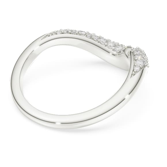 Ανοιχτό δαχτυλίδι Swarovski Classica, Στρογγυλή κοπή, Λευκό, Ασήμι - Swarovski, 5742580