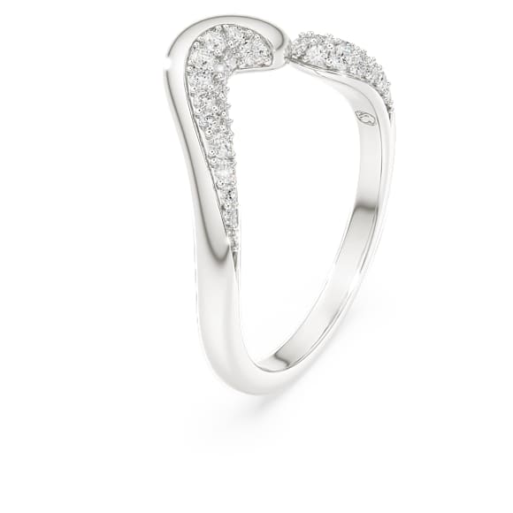 Swarovski Classica Offener Ring, Rundschliff, Weiß, Sterlingsilber - Swarovski, 5742583