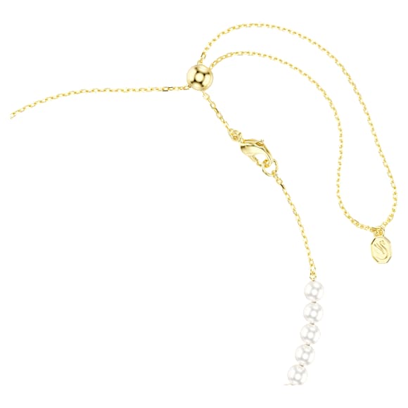 Idyllia チョーカー, クリスタル・パール, ミックスカット, ミツバチ, ホワイト, 18Kゴールドコーティング - Swarovski, 5742677