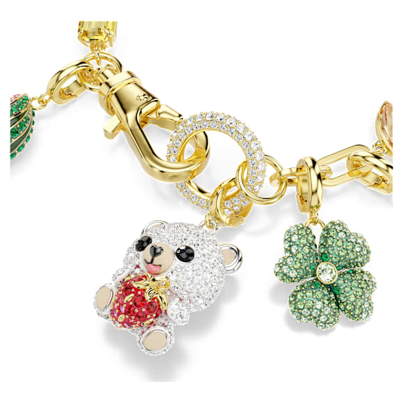 Idyllia bracelet, Mixed cuts, Mixed motifs, Multicoloured, Gold-tone plated - Swarovski, 5742683