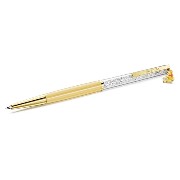 Crystalline ballpoint pen, Winnie the Pooh, Yellow lacquered, Gold-tone plated - Swarovski, 5742784