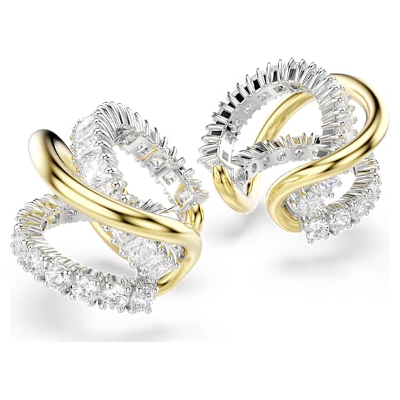 Hyperbola イヤーカフ, ミックスカット, ホワイト, ミックスメタル仕上げ - Swarovski, 5742842