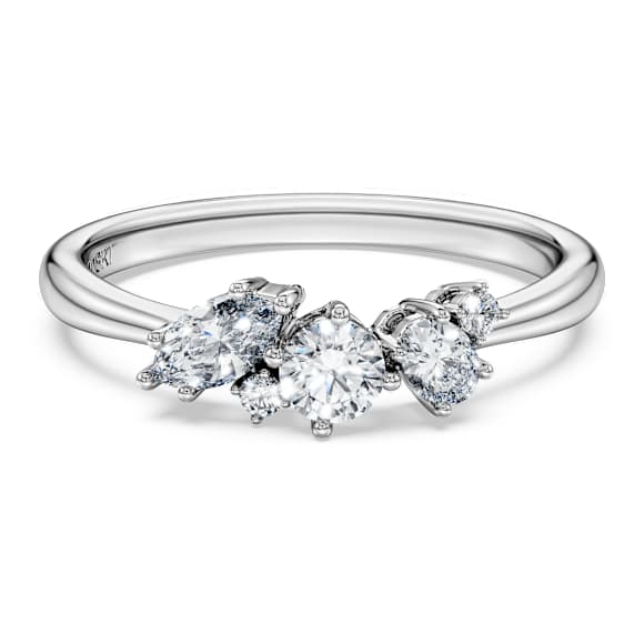 Anillo Galaxy, Diamantes creados en laboratorio (peso total de 0,43 quilates), Formas mixtas, Plata de ley - Swarovski, 5742860