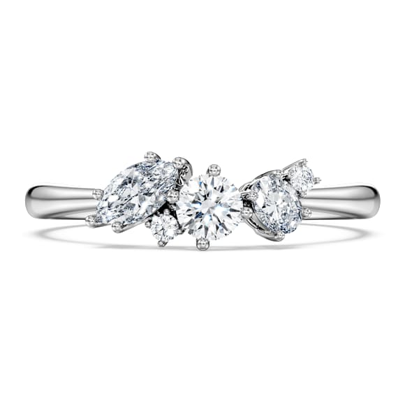 Galaxy ring, Lab-grown diamonds 0.41 ct tw, Mixed shapes, Sterling silver - Swarovski, 5742860