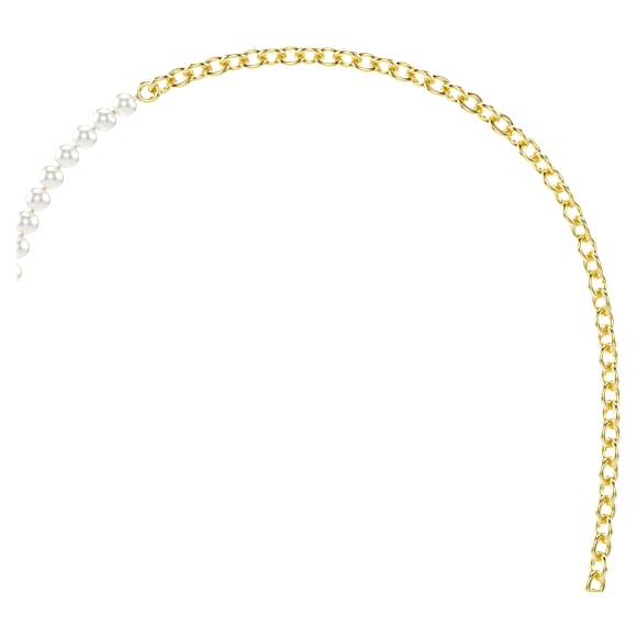 Idyllia Halskette, Kristallperle, Weiß, 18K Goldbeschichtet - Swarovski, 5742961
