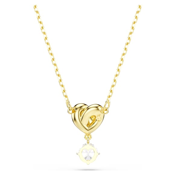 Lifelong Anhänger, Rundschliff, Herz, Weiß, 18K Goldbeschichtet - Swarovski, 5743016