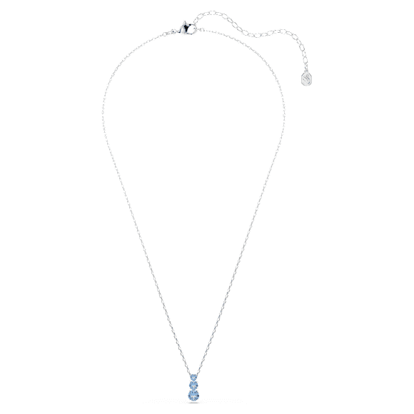 Stilla Attract hanger, Ronde slijpvorm, Blauw, Rodium toplaag - Swarovski, 5743022