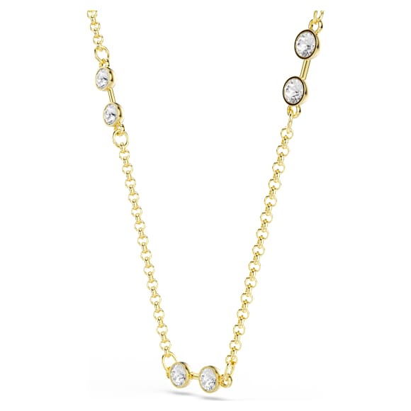 Swarovski Remix Halskette, Rundschliff, Weiß, 18K Goldbeschichtet - Swarovski, 5743027