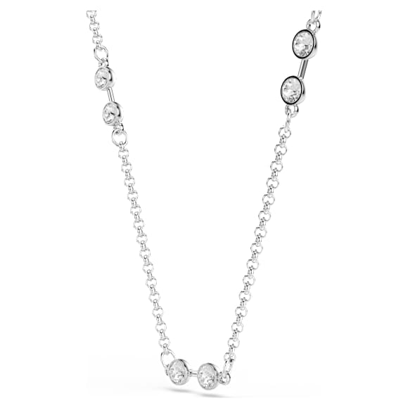 Swarovski Remix สร้อยคอ, เจียระไนทรงกลม, ขาว, เคลือบโรเดียม - Swarovski, 5743028