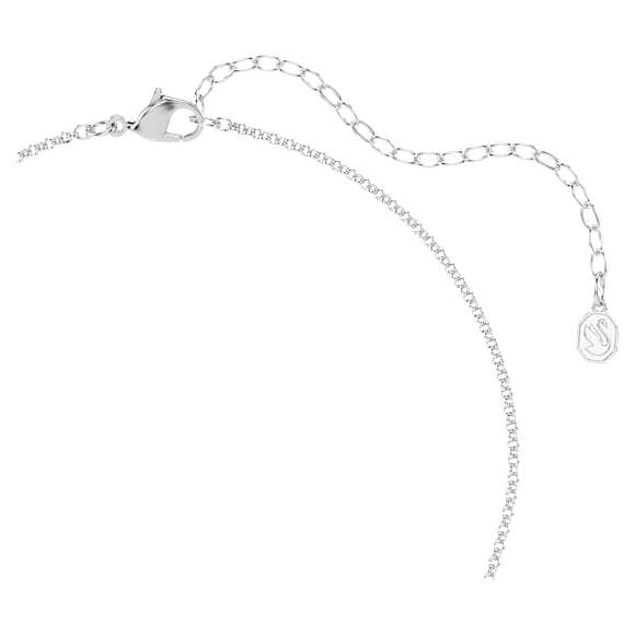 Colier Swarovski Remix, Tăietură rotundă, Alb, Placat cu rodiu - Swarovski, 5743028