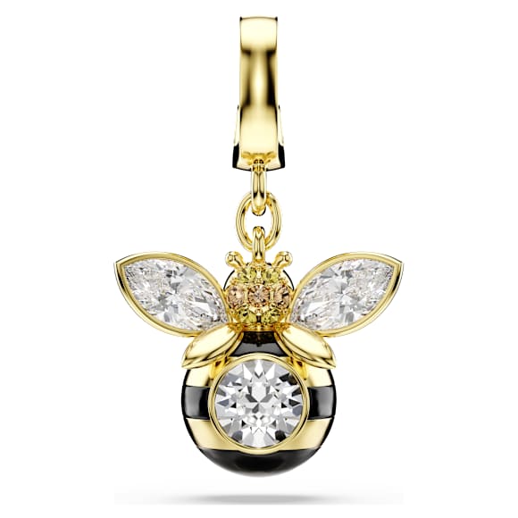 Idyllia 吊坠, 混合切割, 蜜蜂, 流光溢彩, 金色饰面 - Swarovski, 5743132
