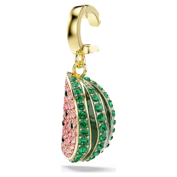 Idyllia charm, Mixed cuts, Watermelon, Multicolored, Gold-tone plated - Swarovski, 5743134