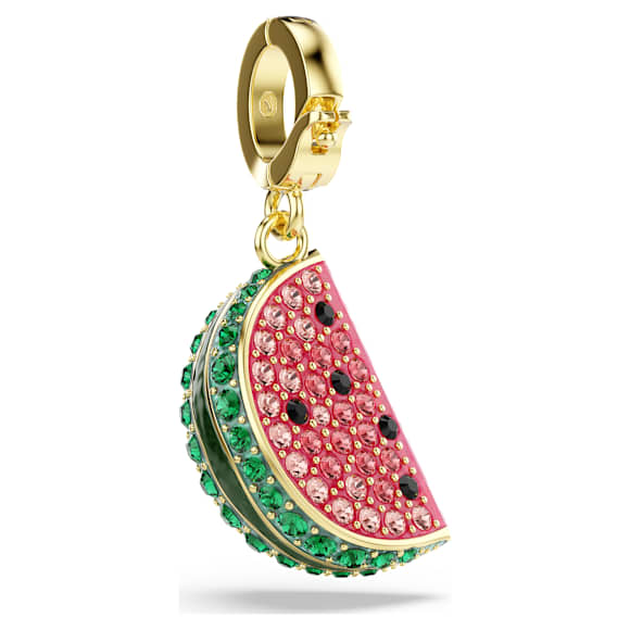 Idyllia Charm, Verschiedene Schliffe, Wassermelone, Mehrfarbig, 18K Goldbeschichtet - Swarovski, 5743134