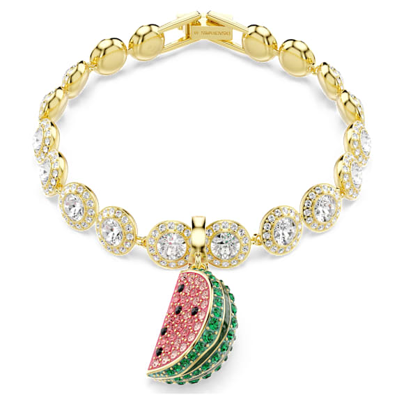 Charm Idyllia, Tallas mixtas, Sandía, Multicolor, Acabado en oro de 18 quilates - Swarovski, 5743134