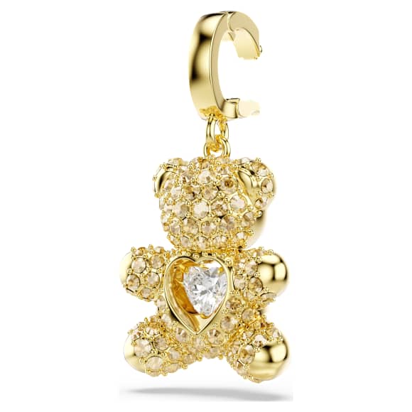 Charm Idyllia, Combinação de lapidações, Ursinho, Lacado a dourado - Swarovski, 5743147