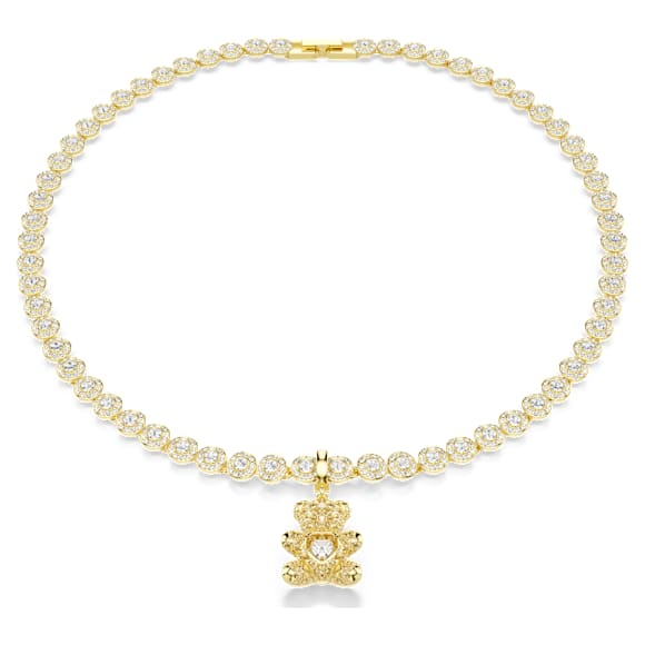 Idyllia Charm, Verschiedene Schliffe, Teddy, Goldfarben, 18K Goldbeschichtet - Swarovski, 5743147