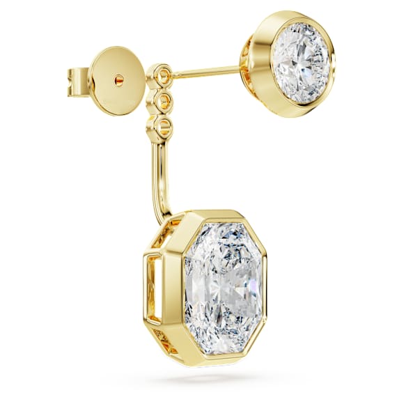 Boucles d’oreilles transformables Octagon, Diamants de synthèse 7,70 ct tw, Formes variées, Or jaune 18 carats - Swarovski, 5743356