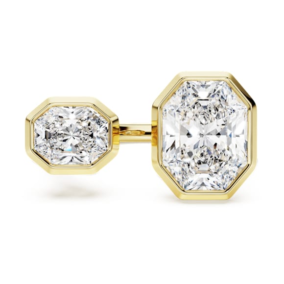 Bague à chaton Octagon, Diamants de synthèse 4,10 ct tw, Forme Octagon, Or jaune 18 carats - Swarovski, 5743358