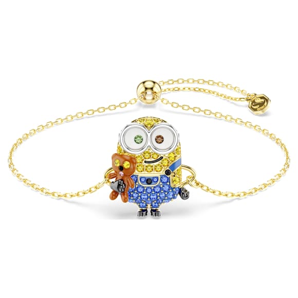 Minions Bob Bileklik, Pavé, Çok renkli, Altın rengi kaplama - Swarovski, 5743386