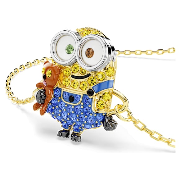 Zapestnica Minions Bob, Pavé, Večbarvna, PVD zlatega odtenka - Swarovski, 5743386