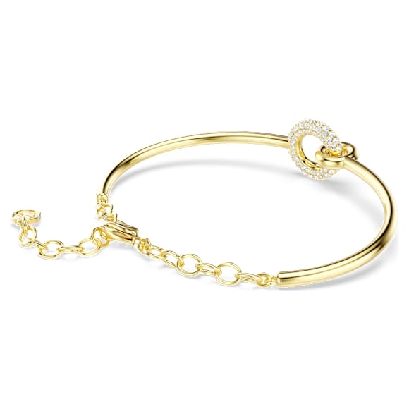Dextera karperec, Körmetszéses, Fehér, 18 kt-os aranybevonat - Swarovski, 5743568