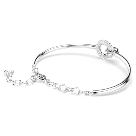 Bracelete Dextera, Lapidação redonda, Branca, Lacado a ródio - Swarovski, 5743569