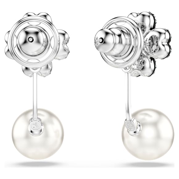 Latisha oorbellen, Pavé, Klavertje, Zwart, Gemengde metaalafwerking - Swarovski, 5743573