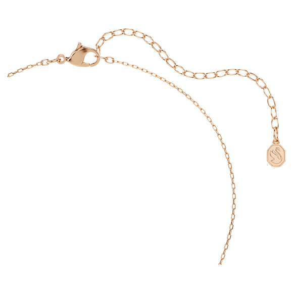 One Kolye, Kalp kesim, Pavé, Kalp, Pembe, 18k pembe altın rengi yüzey - Swarovski, 5743580