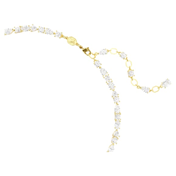 Mesmera 项链, 混合切割, 白色, 镀金色调 - Swarovski, 5743826