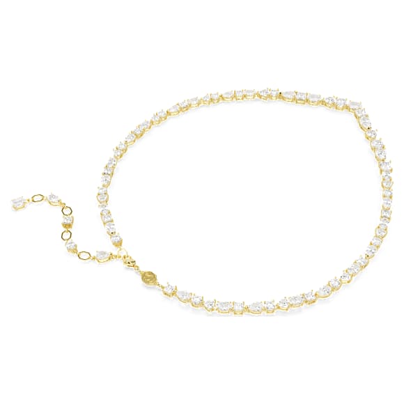 Mesmera 项链, 混合切割, 白色, 镀金色调 - Swarovski, 5743826