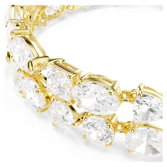 Braccialetto Mesmera, Taglio misto, Bianco, Finitura oro 18K - Swarovski, 5743827
