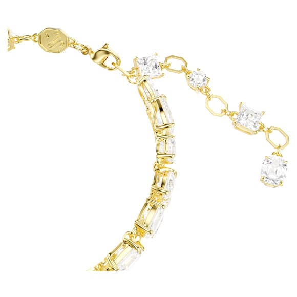 Mesmera 手链, 混合切割, 白色, 镀金色调 - Swarovski, 5743827