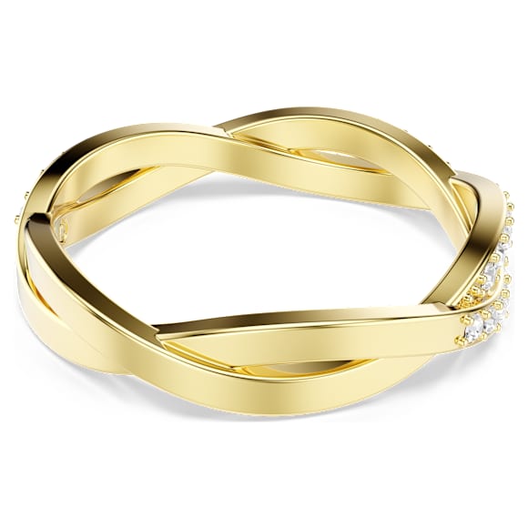 Prsten Infinity, Pavé, Bílá, Pokoveno ve zlatém odstínu - Swarovski, 5743894