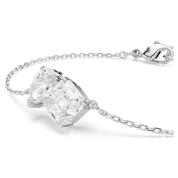 Mesmera ブレスレット, ミックスカット, ホワイト, ロジウム・プレーティング - Swarovski, 5743896