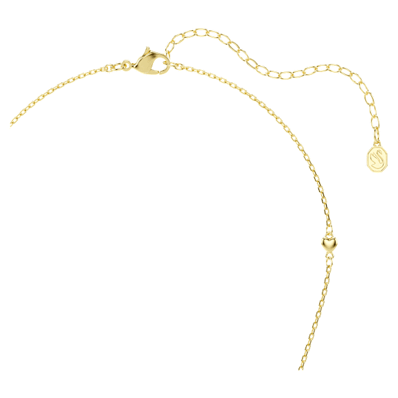 Pingente Idyllia, Combinação de lapidações, Coração, Branco, Lacado a dourado - Swarovski, 5744127