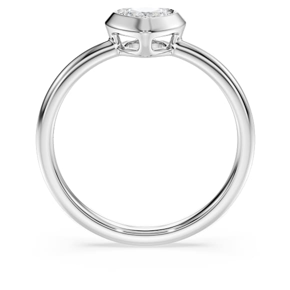 Eternity 솔리테어 링, 랩 그로운 다이아몬드 0.5ct tw, 하트 쉐입, 스털링 실버 - Swarovski, 5744542