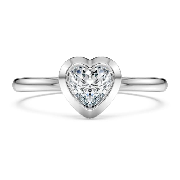 Eternity Solitärring, Im Labor gezüchtete Diamanten 0,5 ct tw, Herzform, Sterlingsilber - Swarovski, 5744545