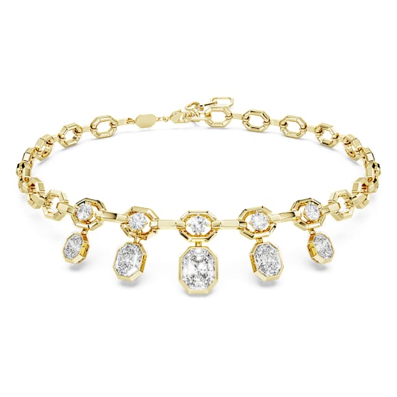 Collier Octagon, Diamants de synthèse 12,56 ct tw, Formes variées, Or jaune 18 carats - Swarovski, 5744815