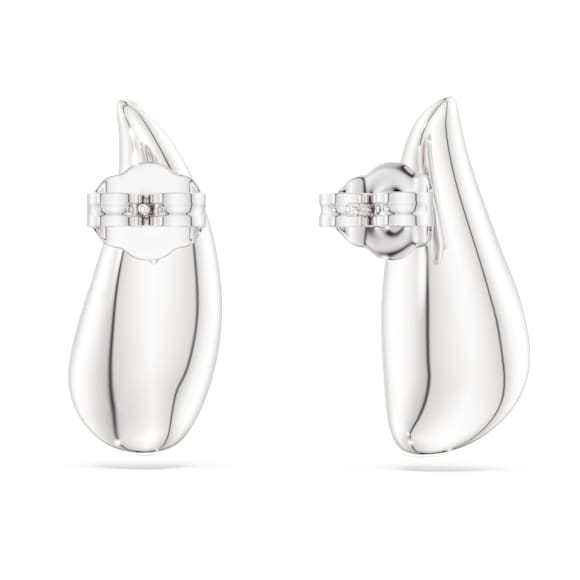 Swarovski Classica drop earrings, Round cut, White, Sterling silver - Swarovski, 5745016