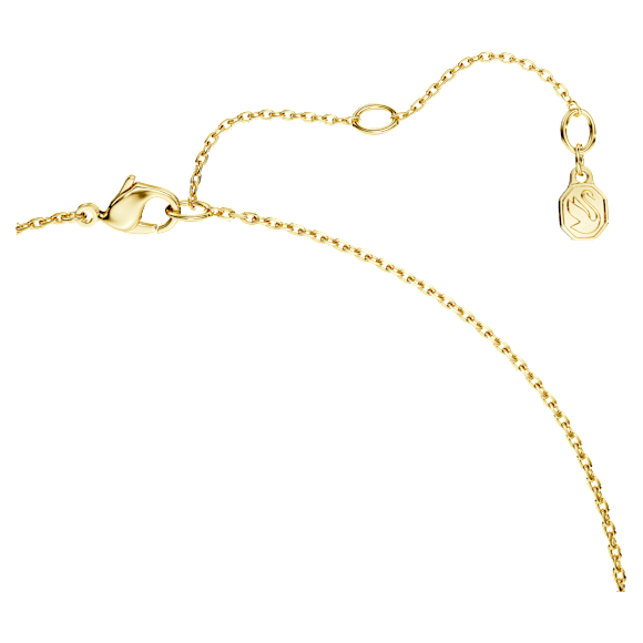 Swarovski Classica 鏈墜, 圓形切割, 環環相扣, 白色, 925 銀，鍍金（金色飾面） - Swarovski, 5745560
