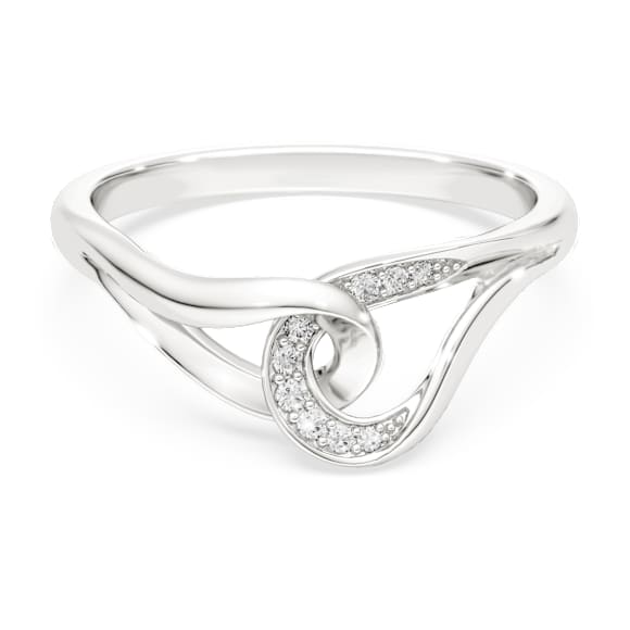 Swarovski Classica ring, Round cut, Interlocking, White, Sterling silver - Swarovski, 5745562