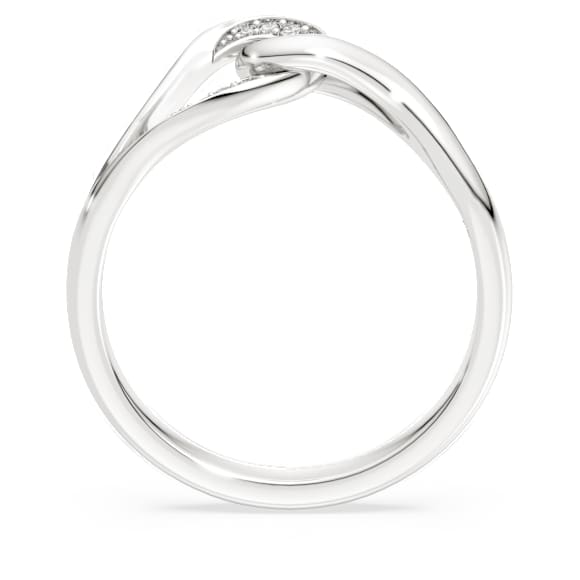 Swarovski Classica ring, Round cut, Interlocking, White, Sterling silver - Swarovski, 5745562