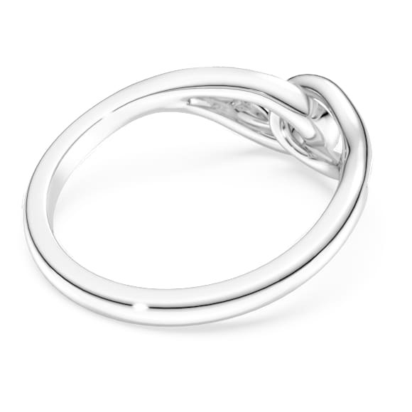 Swarovski Classica ring, Round cut, Interlocking, White, Sterling silver - Swarovski, 5745562