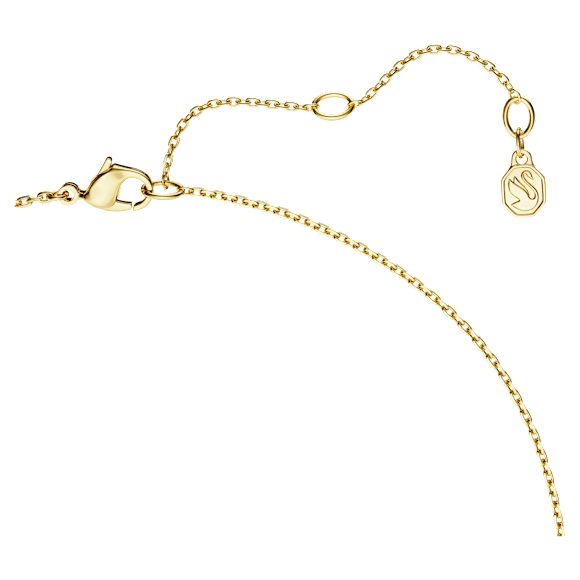 Swarovski Classica Y 字形鏈墜, 圓形切割, 白色, 925 銀，鍍金（金色飾面） - Swarovski, 5746001