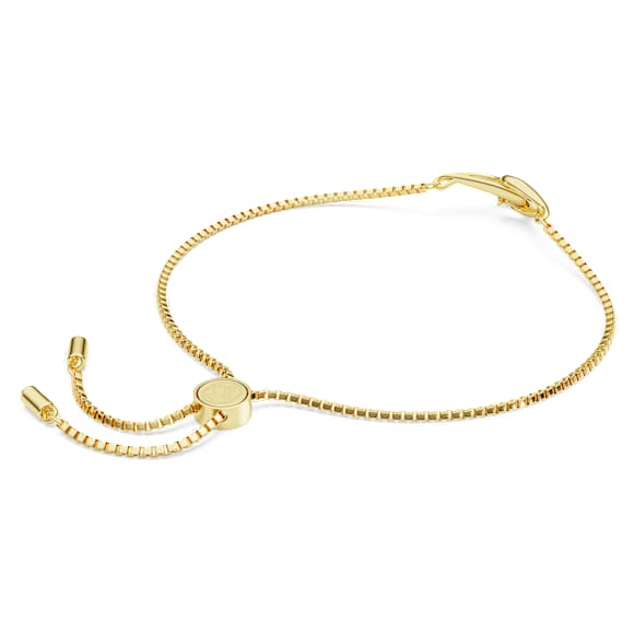 Classica 手鏈, 圓形切割, 環環相扣, 白色, 925 銀，18K 金飾面 - Swarovski, 5746008